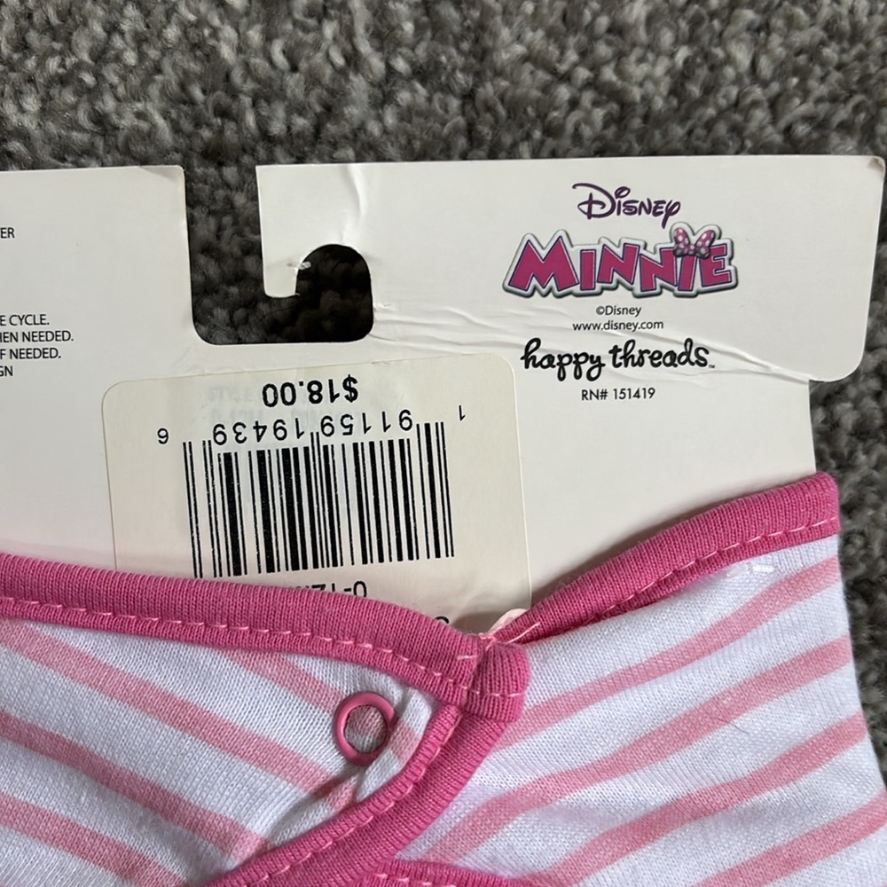 DISNEY BABY 3 bandana bibs with snaps Minnie Mouse 0-12 months - Picture 4 of 7